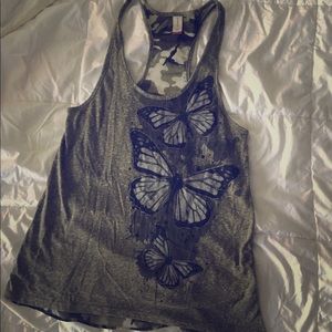 Tough and Sexy Camo Butterfly Tank Top